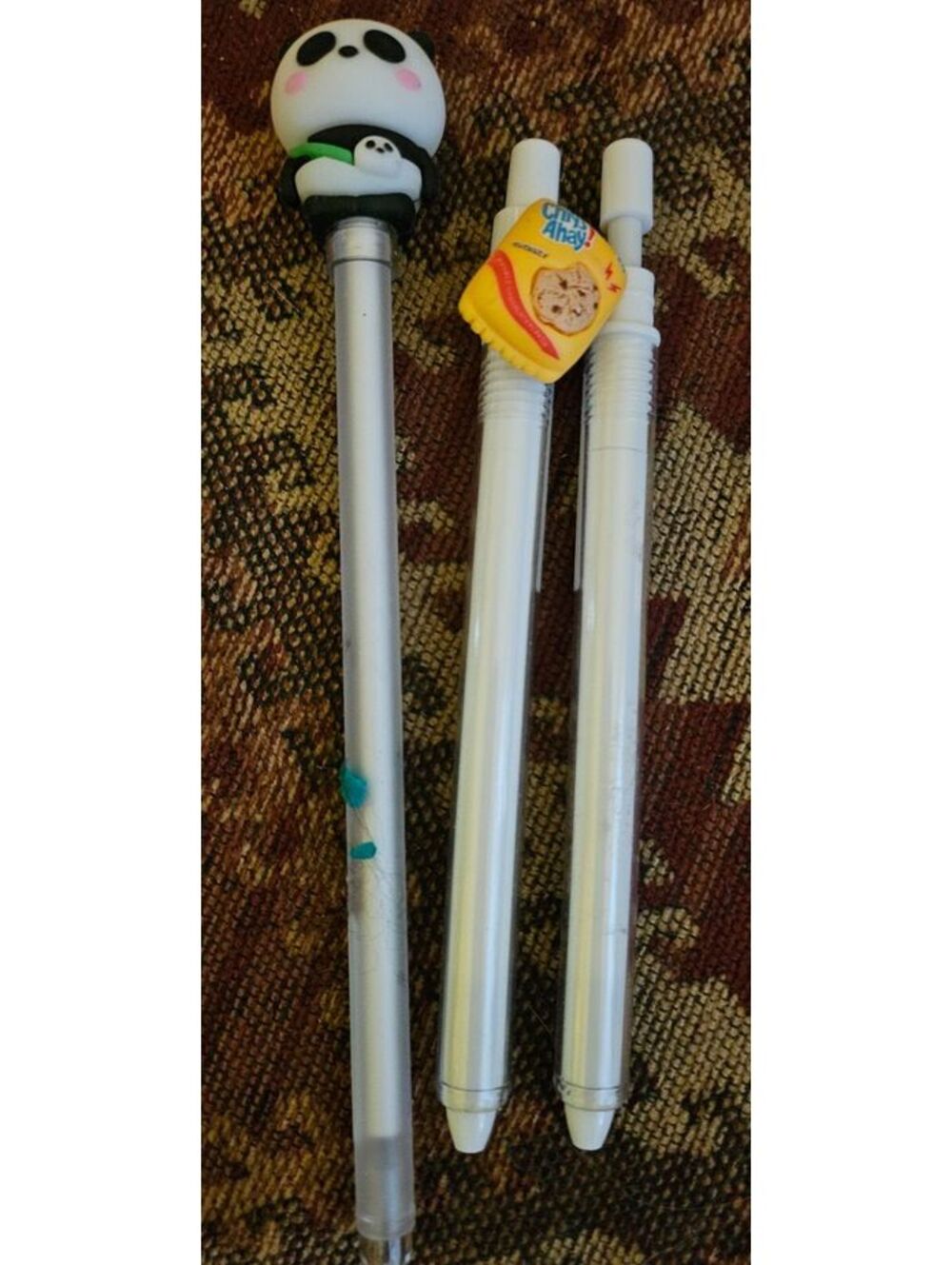 Set Of 3 Collector Pens - Plain, Chips Ahoy, Panda Head - NEW